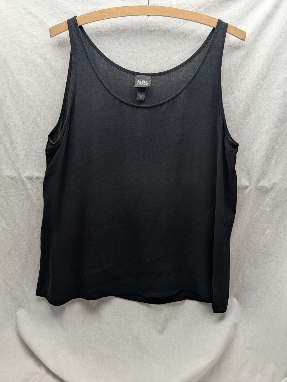 Eileen Fisher Women’s Size Medium Black 100% Silk Tank Top